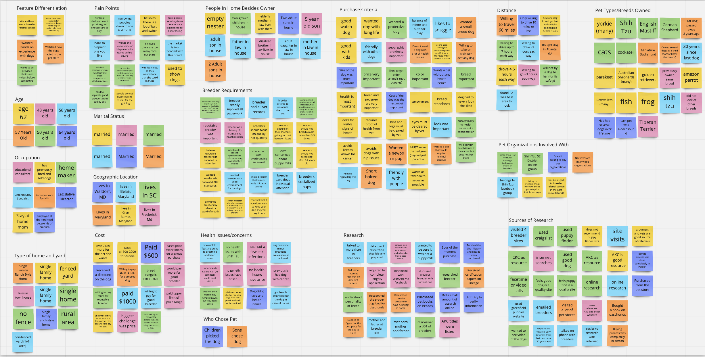 Petlines Affinity Diagram